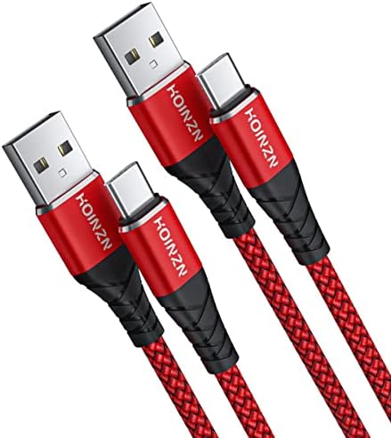 כבל Hoinzn USB C [2-חבילה, 6ft], 3a סוג C טעינה מהירה טעינה מהירה תואם קלוע עמיד עם סמסונג גלקסי A20